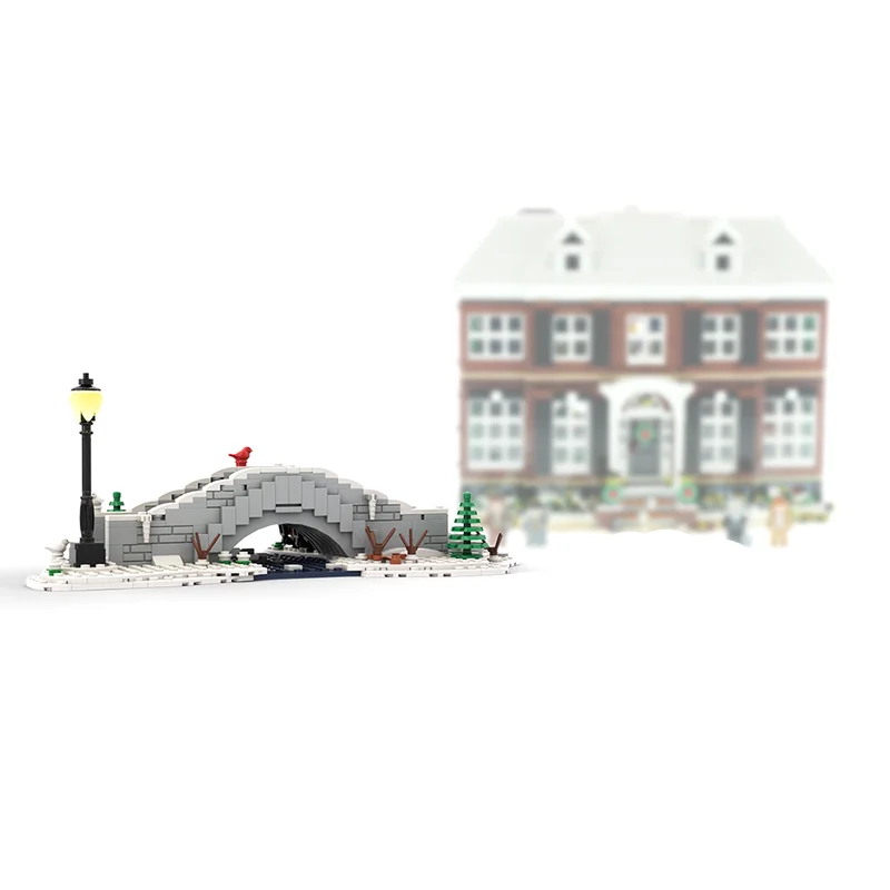 354pcs MOC NYC Bridge Home Alone Extension Creative Display Model Building Blocks Ornament Shelf Decor Tabletop Gift For Adults