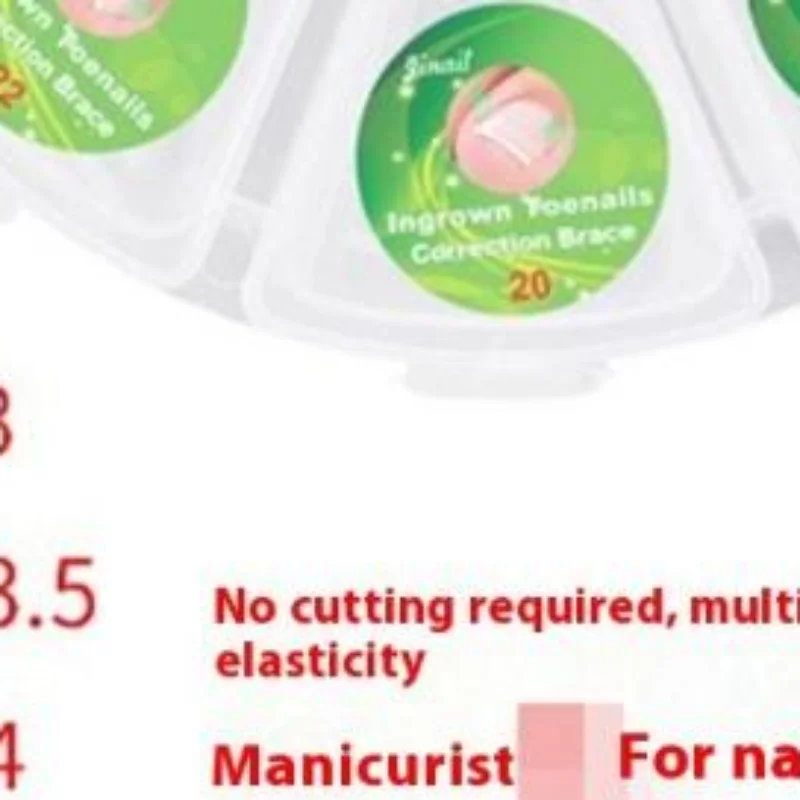 อุปกรณ์แก้ไขเล็บขบ 100 ชิ้น แผ่นยืดหยุ่นสำหรับรักษาเล็บขบ ติดกาว ช่วยดัดเล็บให้ตรง อุปกรณ์ทำเล็บเท้า