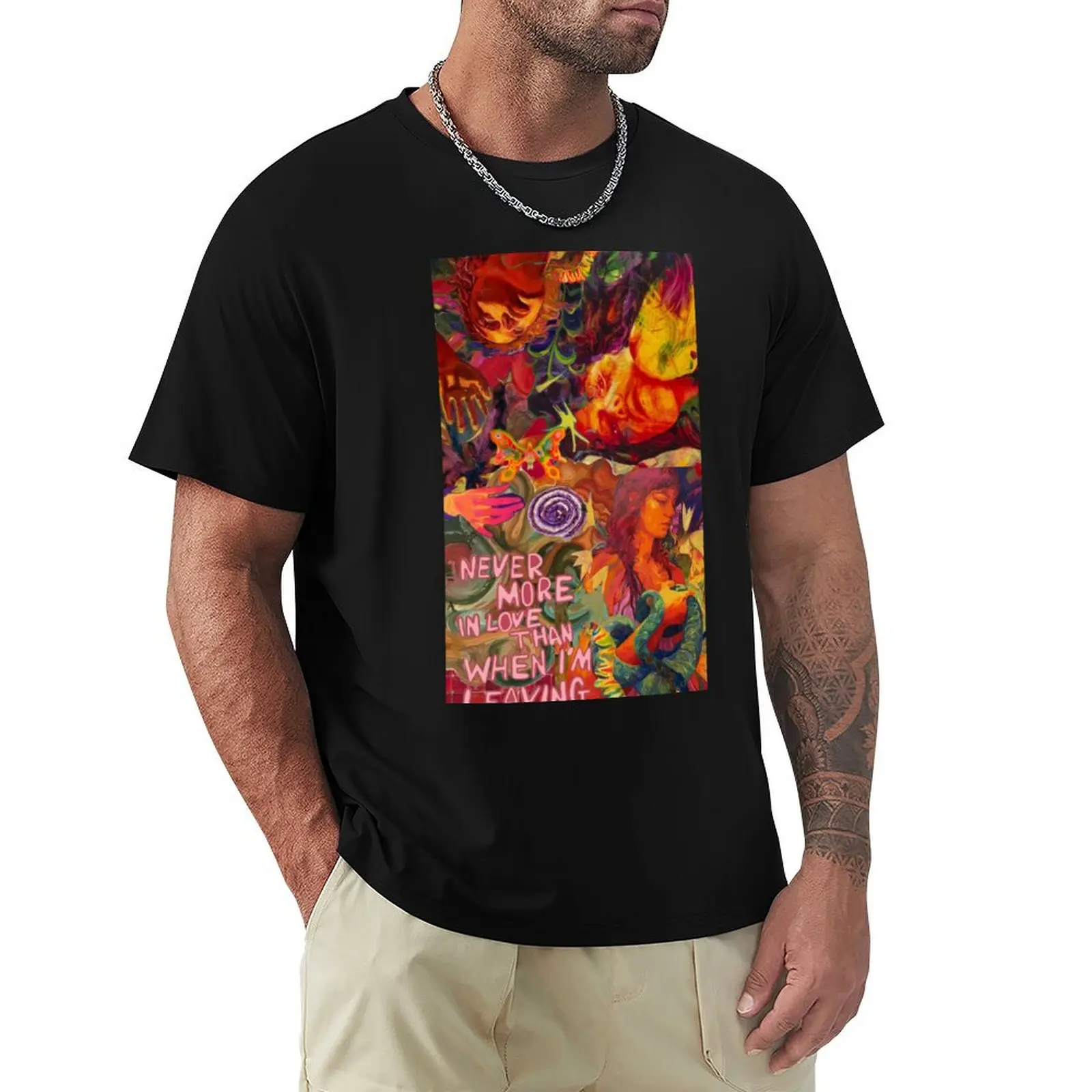 never more collage T-Shirt Christmas Casual Short Sleeve Top