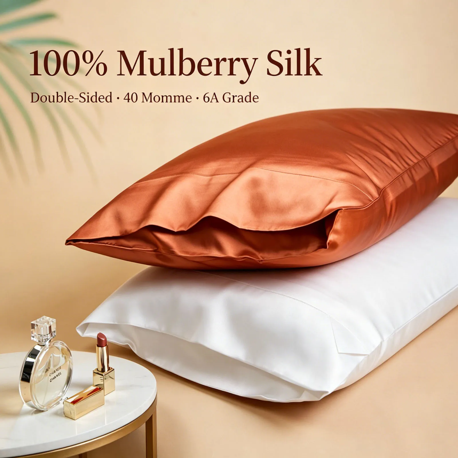 100% Mulberry Silk Pillowcase 40 Momme 6A Grade Double-Sided Silk Bedding Pillow Cover Hair Skin Queen Size High Quality Luxury
