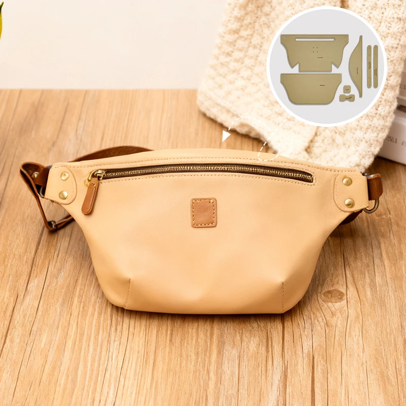 YOMDID 7PCS handgemachte Leder Mode Knödel Tasche machen Kraft Papier Vorlage DIY Brust Tasche Nähen Muster machen Vorlage