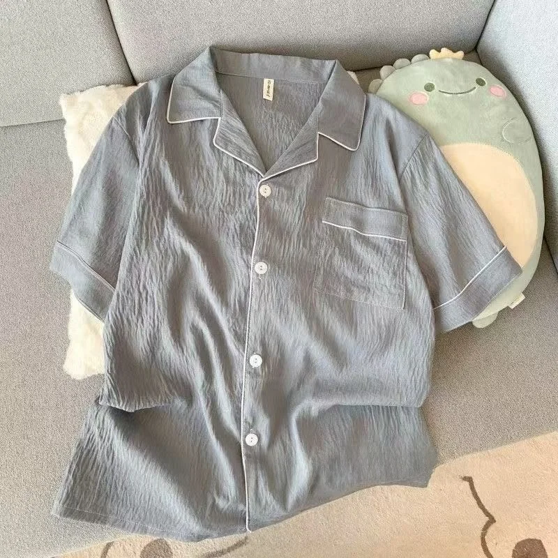 

Cloud Cotton Men's Summer Spwear ort Sve Thin Home Clothes Set Youth Suitable Outdoors And Home Youth