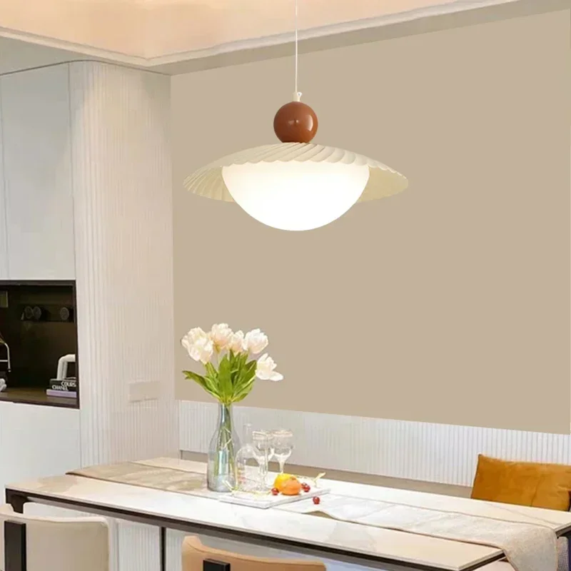 

Nordic Creative Chestnut Iron Glass LED Decorative Chandelier Bedroom Study Dining Room Lighting Fixtures Dropshipping