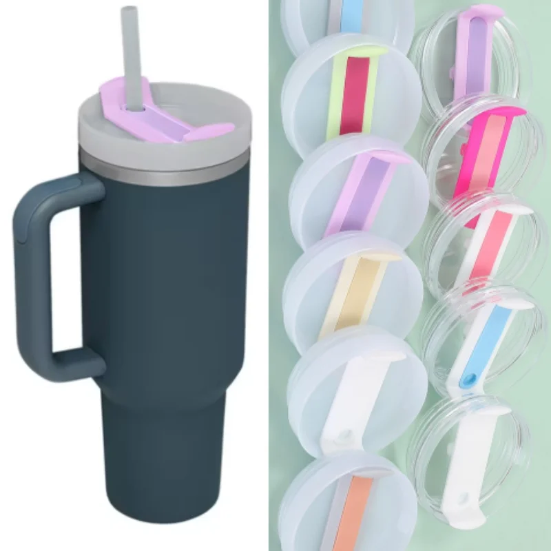 40Oz Tumbler Flip Straw Lid Replacement Spill Proof Reusable Tumbler Cover Splash Resistant for Stanley 40oz Mug Accessories