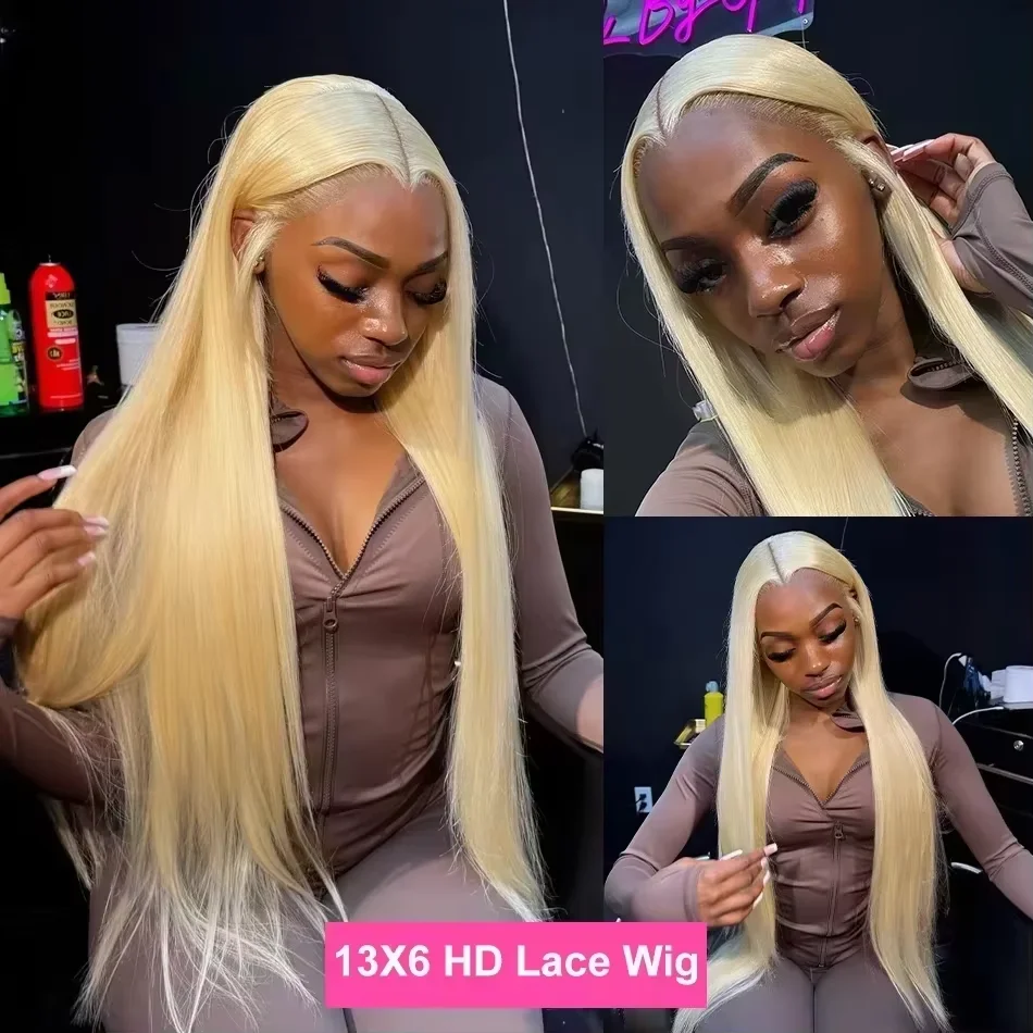 วิกผมแท้สีบลอนด์ 613 แบบตรง ขน - Hd Lace Frontal Wig Human Hair Pre Plucked บทวิจารณ์และราคา