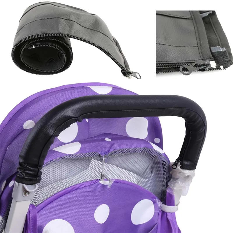 

Baby Pram Stroller Armrest Cover Case PU Leather Protective Cover For Armrest Handle Wheelchairs Foldable And Washable