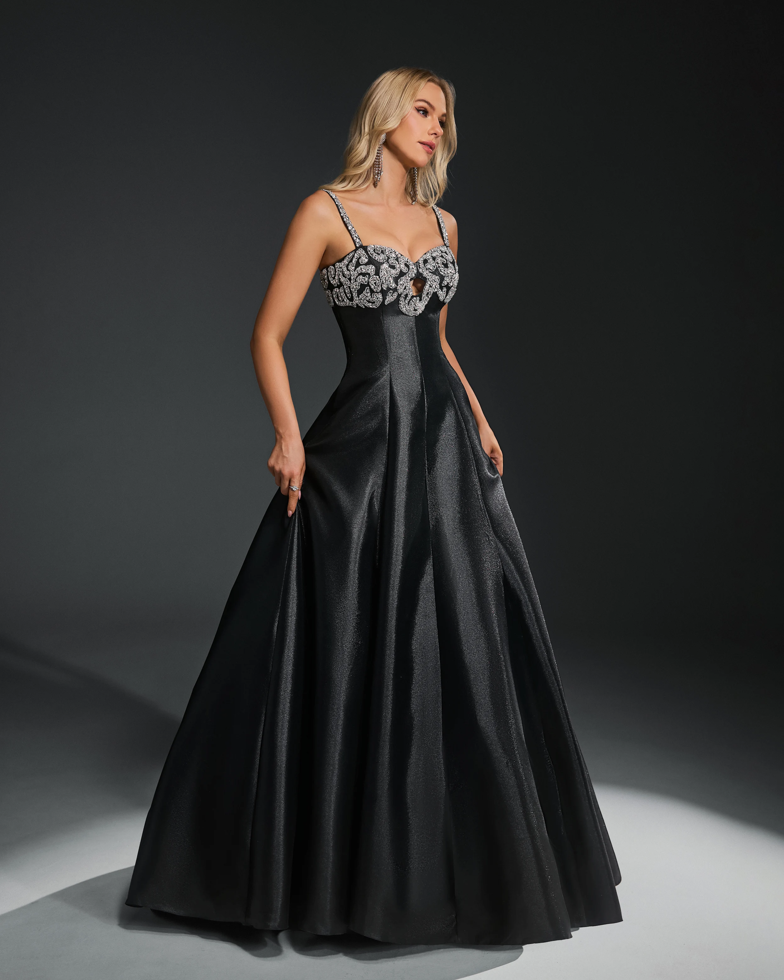 شاليمار تشانغ فستان سهرة أسود مثير ثوب الموضة للسيدات الفاخرة حفل زفاف مخصص للسيدات