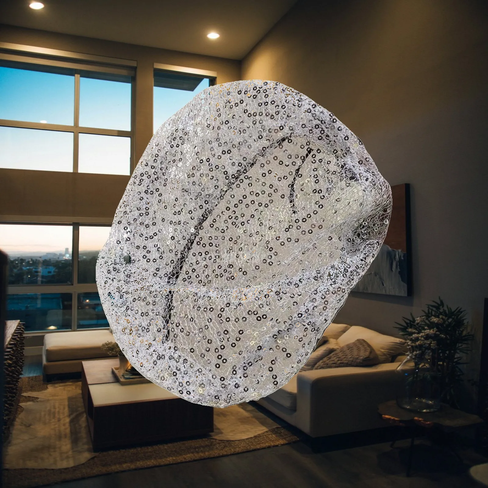 Sequin Beret Hat Translucent Sequin Beret Headwear Adjustable Glitter for Women, Summer, Travel
