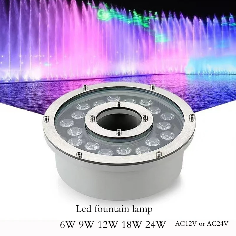 venda quente led fonte de luz 6w 12 18 led piscina luz livre ac12v ac24v luzes subaquaticas fontes a prova dip68 agua ip68 01