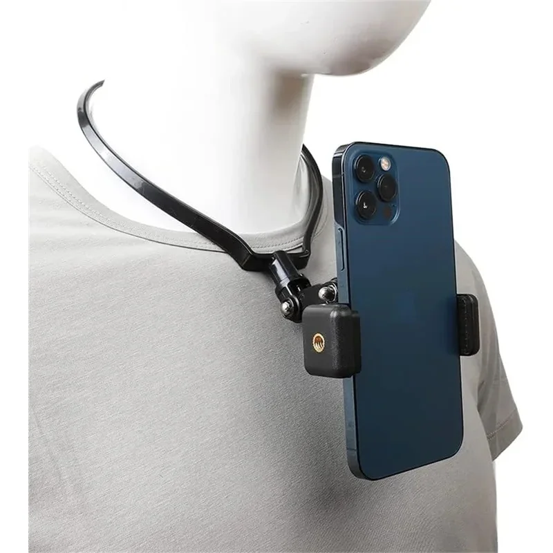 Hands Free Wearable Neck Phone Stand Universal Hanging Tripod for IPhone 15 Pro Max Samsung GoPro Go Pro Selfie Stick Monopod