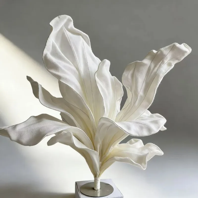 1Pcs Handmade Organza Table Flower Artistic Yarn Floral Ornament Artificial Flower for Window Display Shooting Prop Home Decor