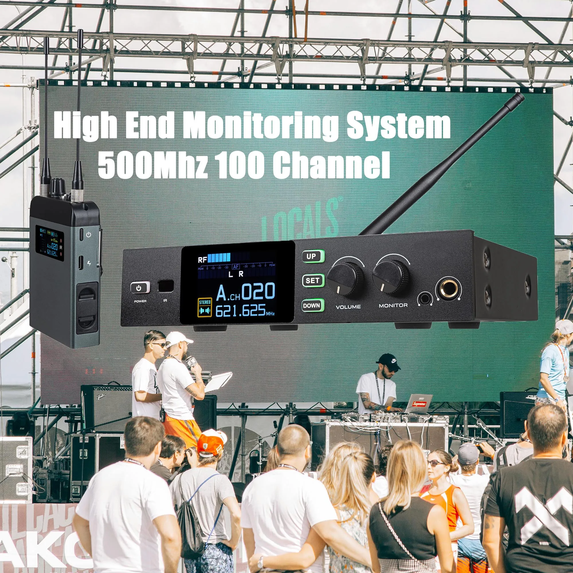 نظام مراقبة ستيريو للأذن Leicozic ، إرجاع المسرح ، سماعة أذن HiFi ، IEM للمغني المحترف ، 2x x mW ، PM10