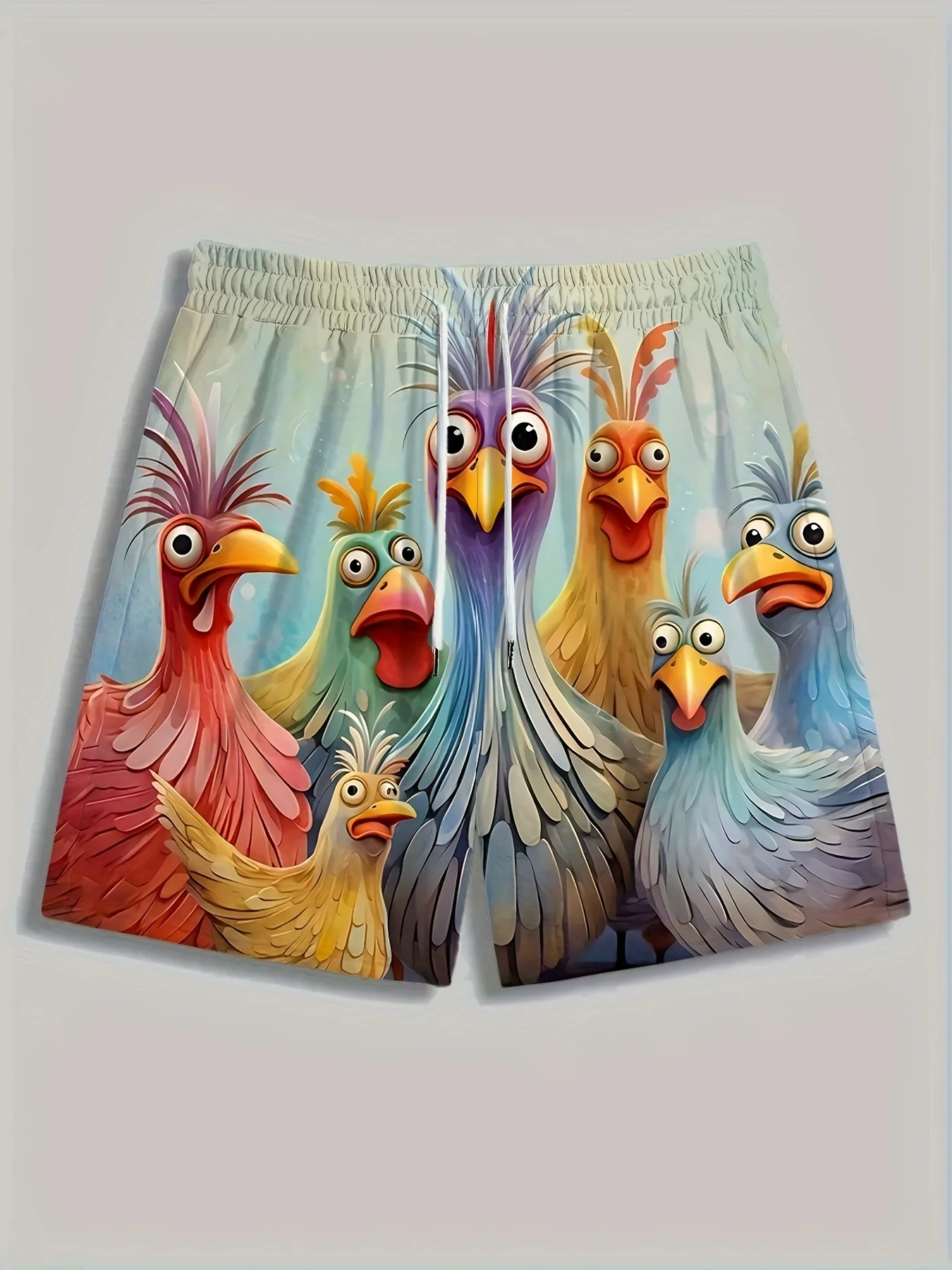 

Men's Animal Chicken Funny Swim Trunks Shorts Mesh Vacation Shorts