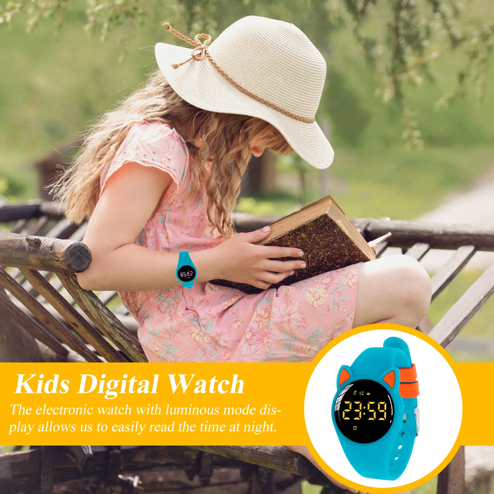 Student Waterproof Watch Kids Digital Silicone Adjustable Straps Glow Dark Mode Multi Functional Holiday Gift Mini Decor