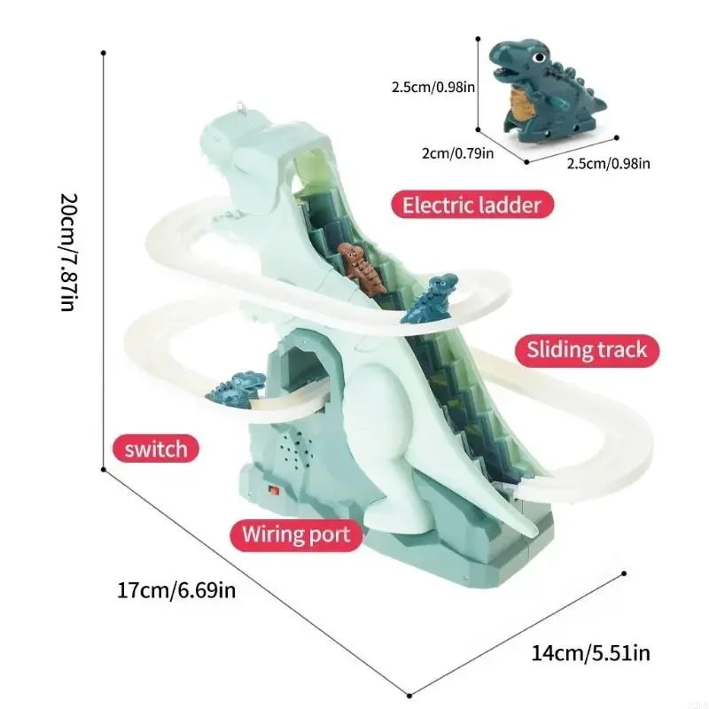 Điện Khủng Long Phiêu Lưu Cầu Thang Đồ Chơi Âm Nhạc Đường Đua Có Đèn Nhạc Đầu Đồ Chơi Học Tập Cho Trẻ 15UB