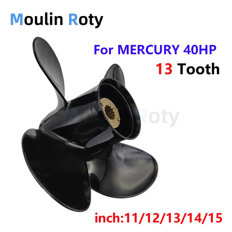

Алюминиевый морской гребной винт Captain 11/12/13/14/15 дюймов, подходит для Mercury Mariner 40 л.с., 13 зубьев, 4 лопасти, 10.1X14, 10.1X15, 10.3X13