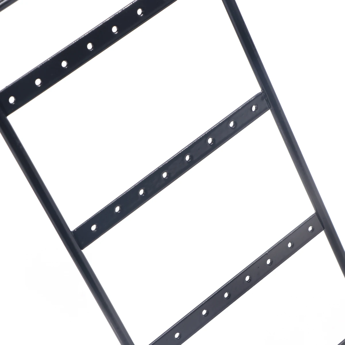 

Jewelry Display Stand Vintage Ergonomic Holder Wrought Iron Space-Saving Rack Black Steady Holes Hooks For Earrings Necklaces