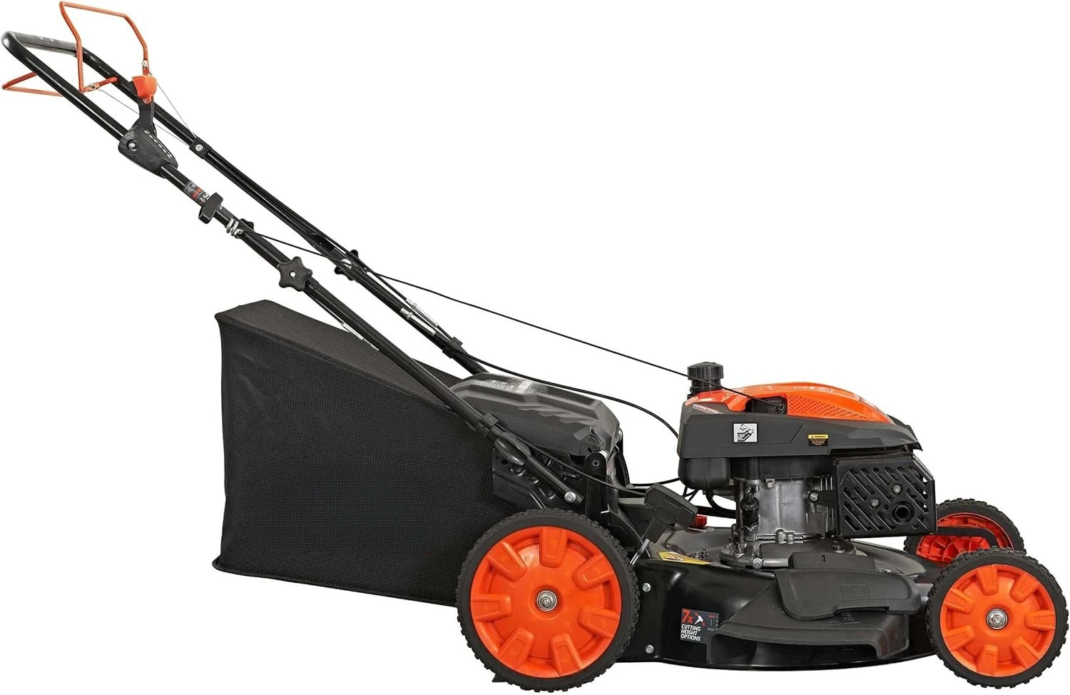 22 in. 201cc Select PACE 6 Speed CVT High Wheel RWD 3-in-1 Gas Walk Behind Self Propelled Lawn Mower, Black image 6