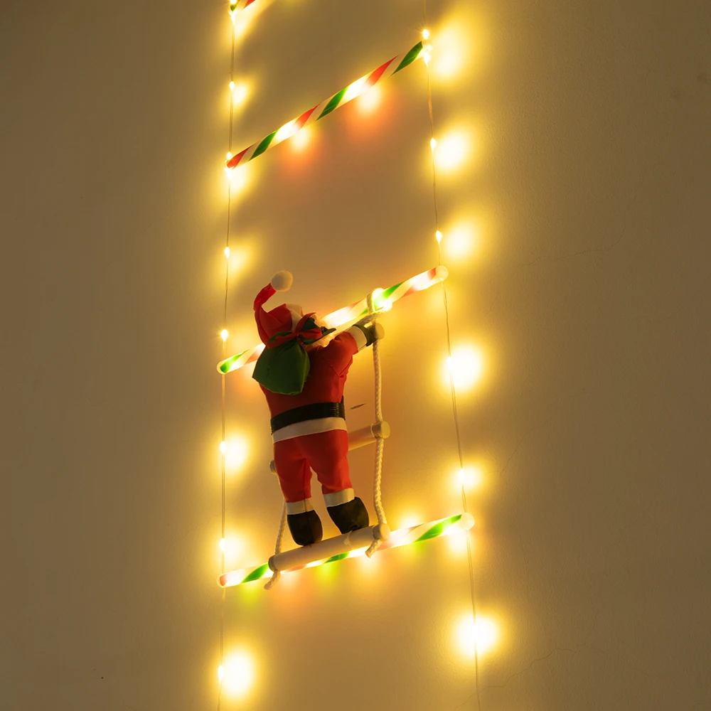 

Светодиодные фонари для лестниц, рождественские украшения, открытый двор, сад, Санта-Клаус, восхождение, свет лестницы для праздничного украшения