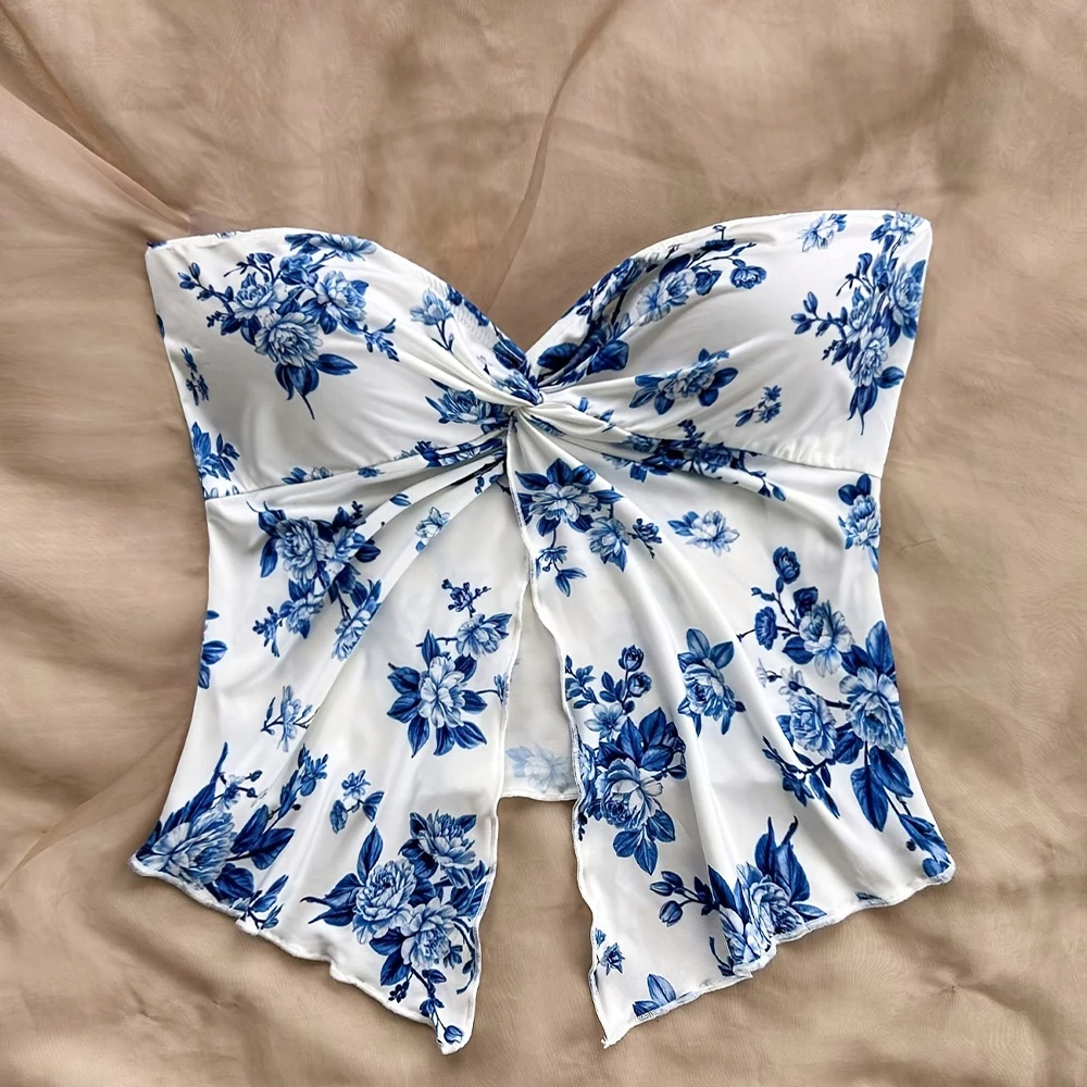 European and American Women's Fashionable Off Shoulder Single Neck Strapless Top, Cute and Sweet 2026 New Item