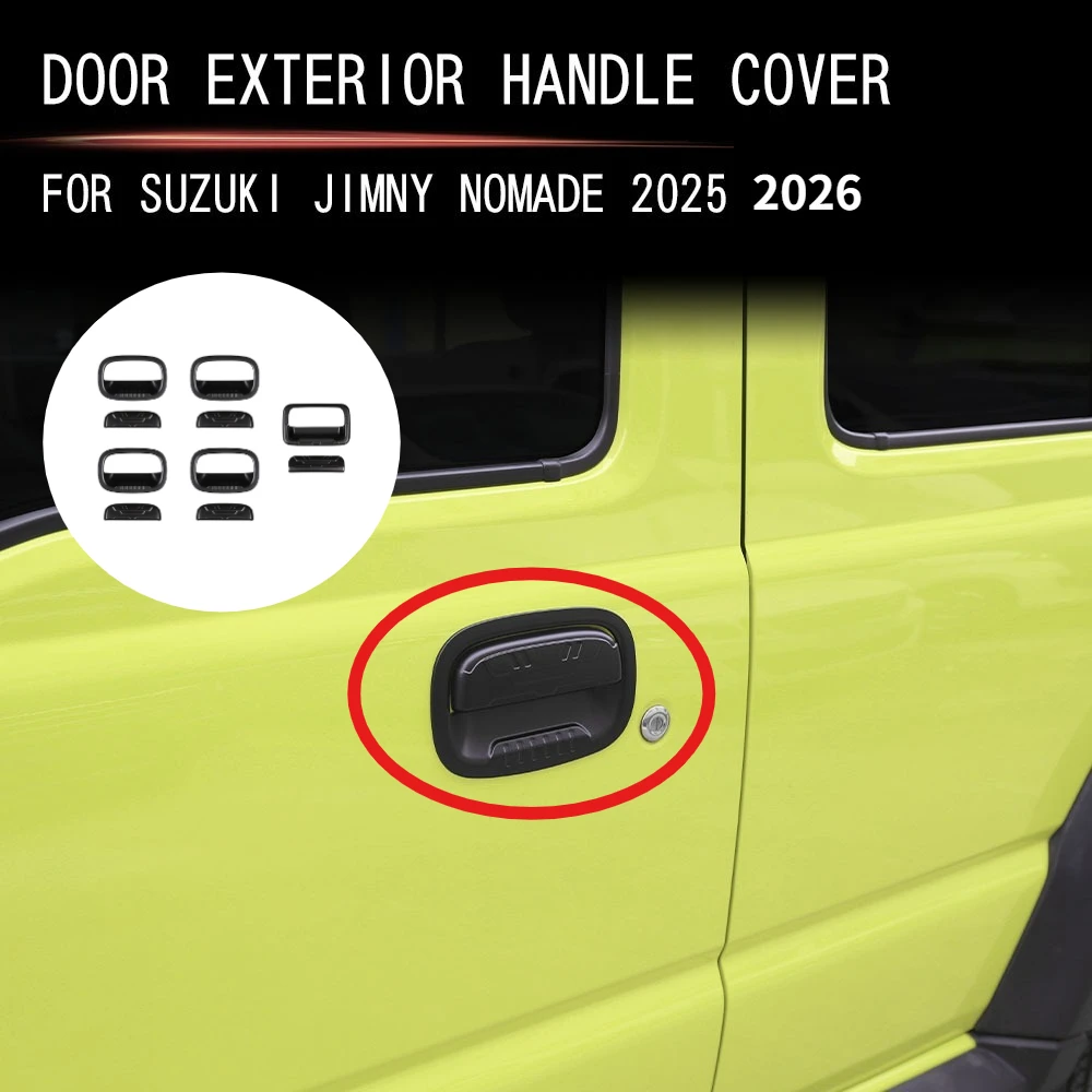 

ABS Black Matte Door Handle Cover Trim Door DecoratioN Sticker Accessories for SUZUKI Jimny Nomade 2025 2026