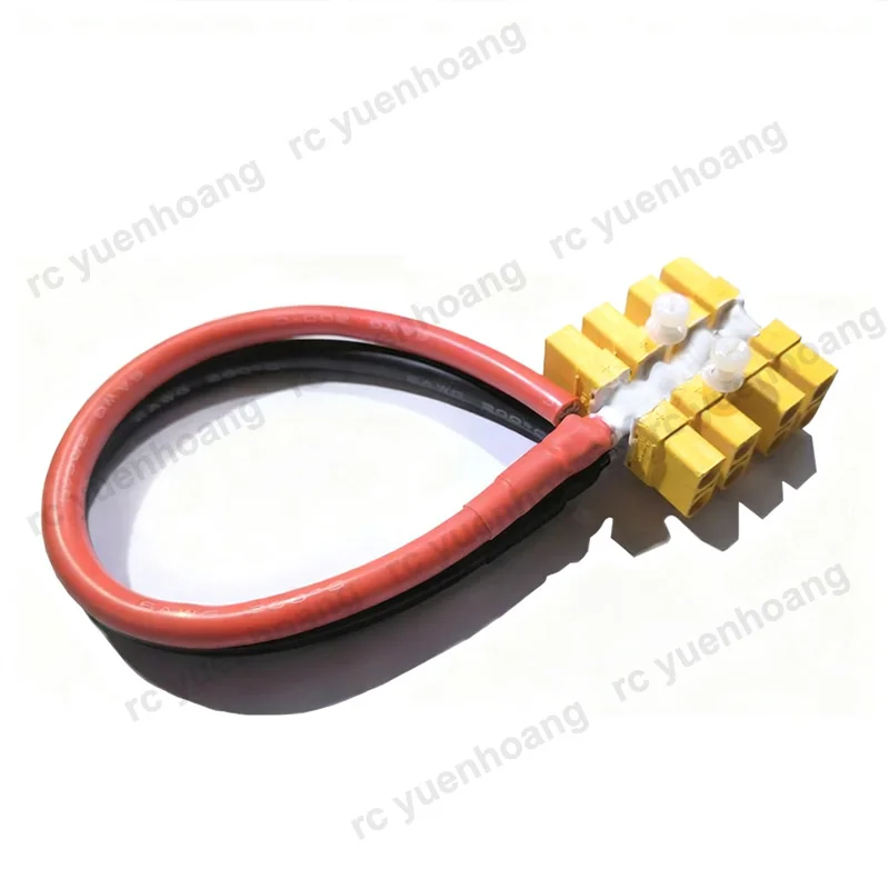 1PCS XT90 Connector Power Distribution Board 30mm Wire Concentrator Module w 8 Female Plugs High Current for Agri-UVA Drone Part