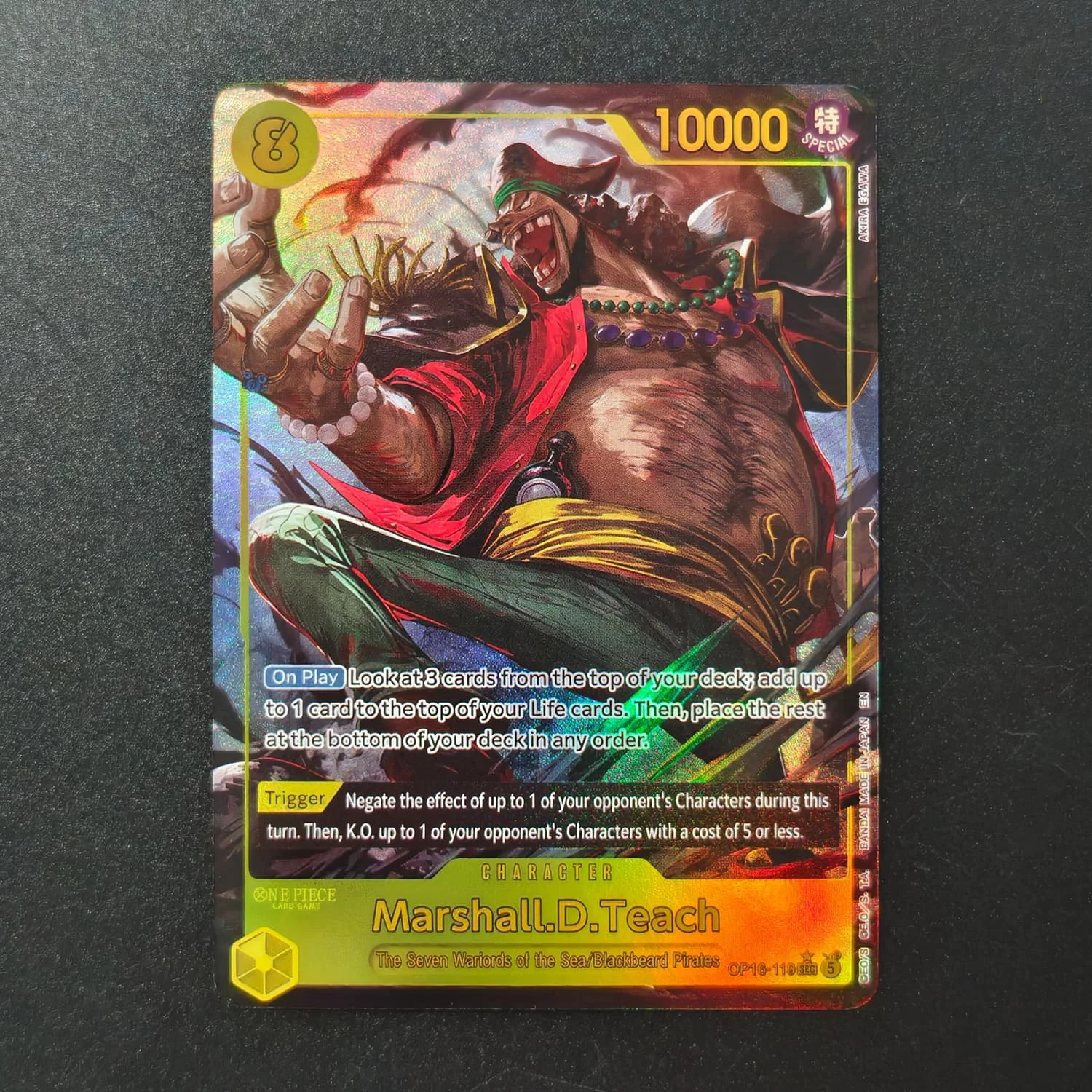 DIY Proxy One Piece TCG Englisch OP16-119 Marshall.D.Teach SEC Alternative Art Anime-Sammelkarte Spielzeug – Detail 1
