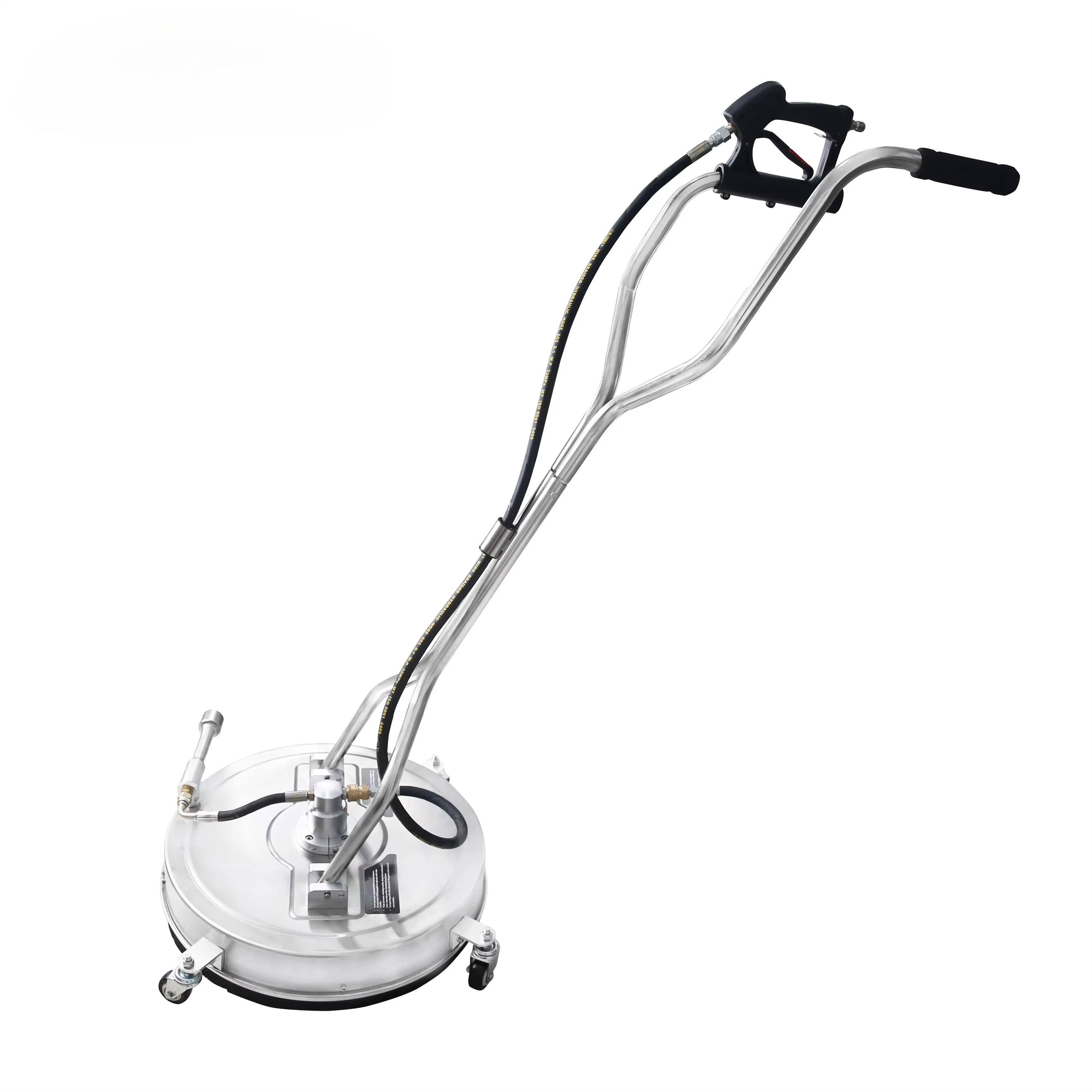 4000PSI 22Inch High Pressure Surface Cleaner 360 Degree Automatic Rotation Stainless Steel Flat Water Broom With Dual Handle