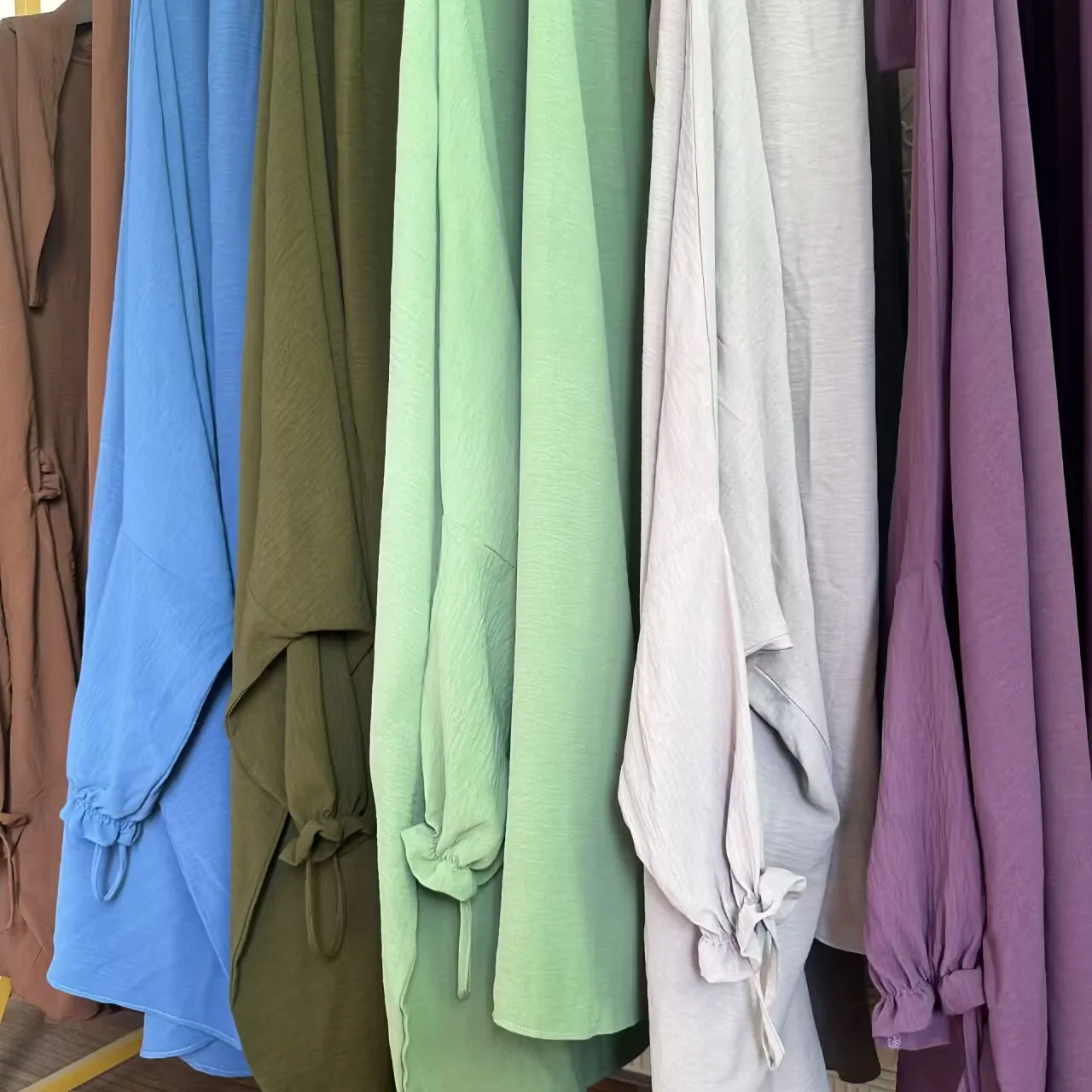 Muzułmańskie dwuczęściowe zestawy Jilbab Abaya Dubai Ubrania Islam Kobiety Skromna sukienka Casual Eid Ramadan Odzież Khimar ze sznurkami niqaab