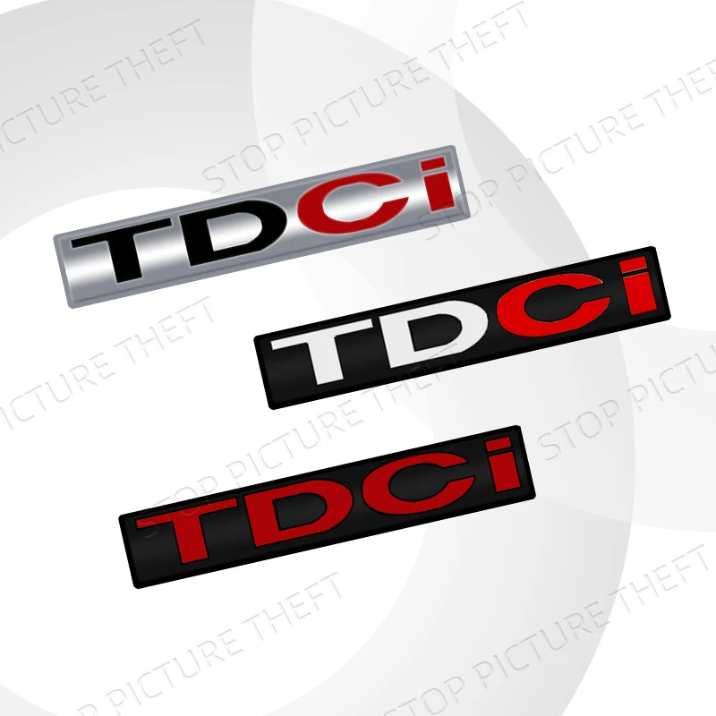 Metal Alloy TDCi Logo Car Grille Badge Trunk Sticker Side Emblem For Ford Puma F-150 Ranger Focus Escort Mondeo Kuga Fiesta Edge