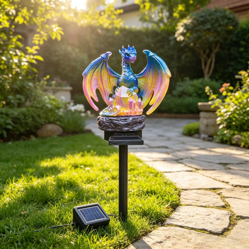 Solar Path Light - Magical Gradient Dragon Crystal Solar Garden