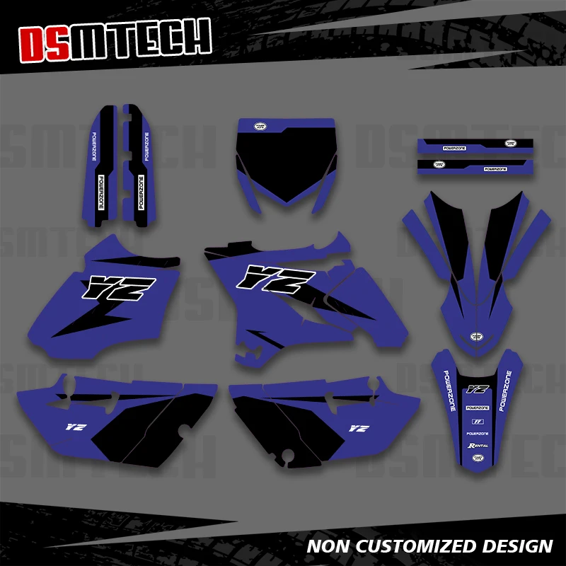 

DSMTECH для YAMAHA YZ85 YZ 85 2015 2016 2017 2018 2019 2020 2021 графические наклейки наклейки мотоцикл фон индивидуальный номер