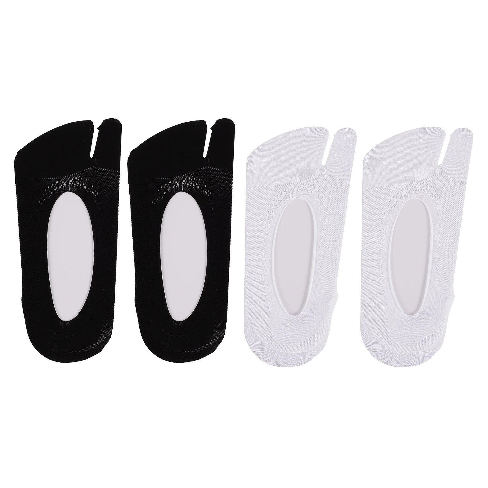 

2pcs 2 Pairs Women Socks Thin Invisible Short Split Toe Design Comfortable Lightweight Unisex Running Sock Sandals Stockings
