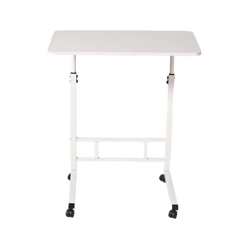 Mobile bedside table Notebook holder Height adjustable Computer desk Study table with 4 wheels for bed sofa reading