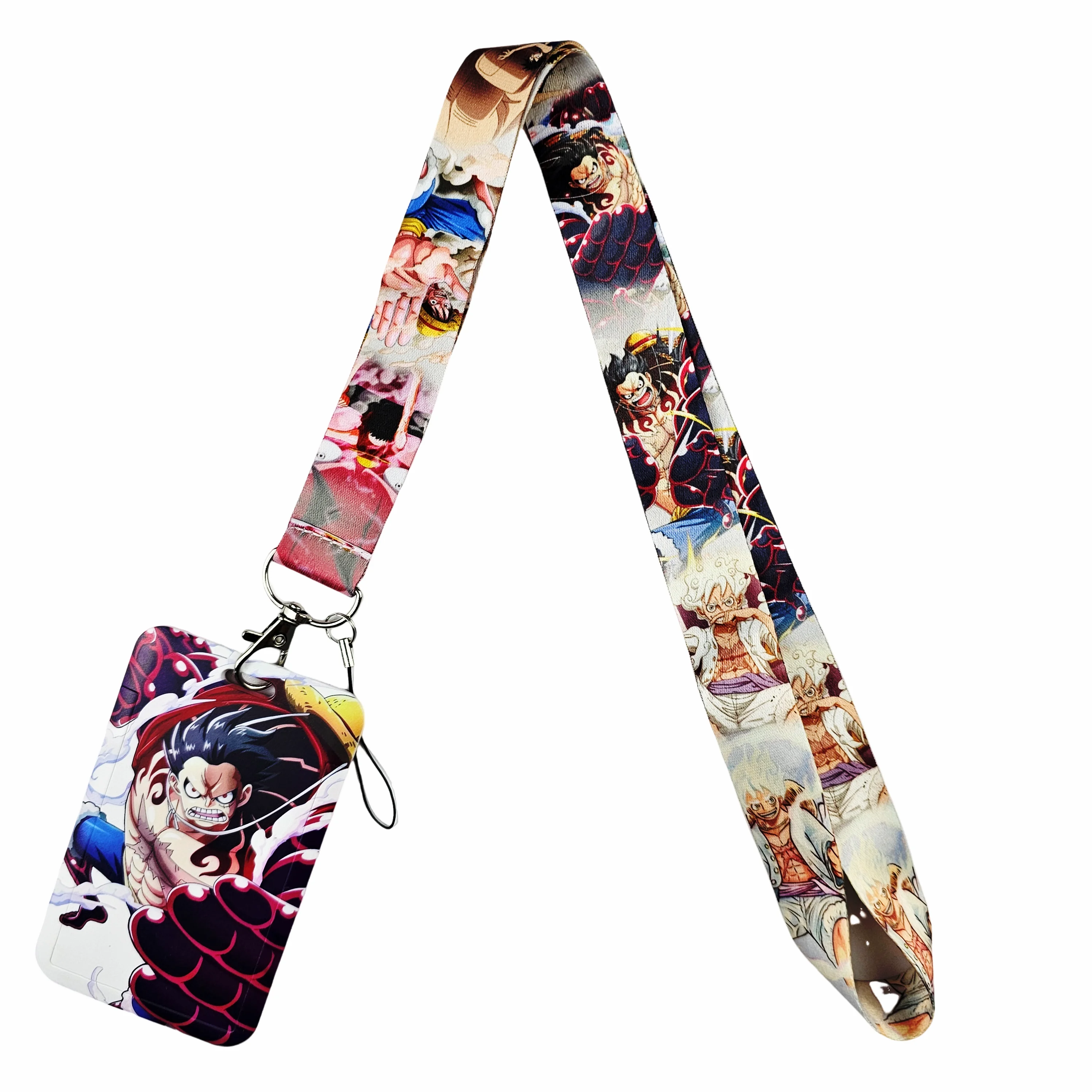 Anime Cartoon Credential Holder Keychains Neck Lanyard For Pass Card Anime Credit Card Holder Keychain Straps Wholesale