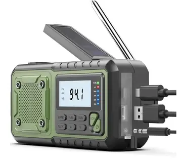 Multifunction Emergency Crank Power Station Radio - FM/AM/SW Portable with Power Bank Camping Torch Reading Lamp - Disaster Prep 2