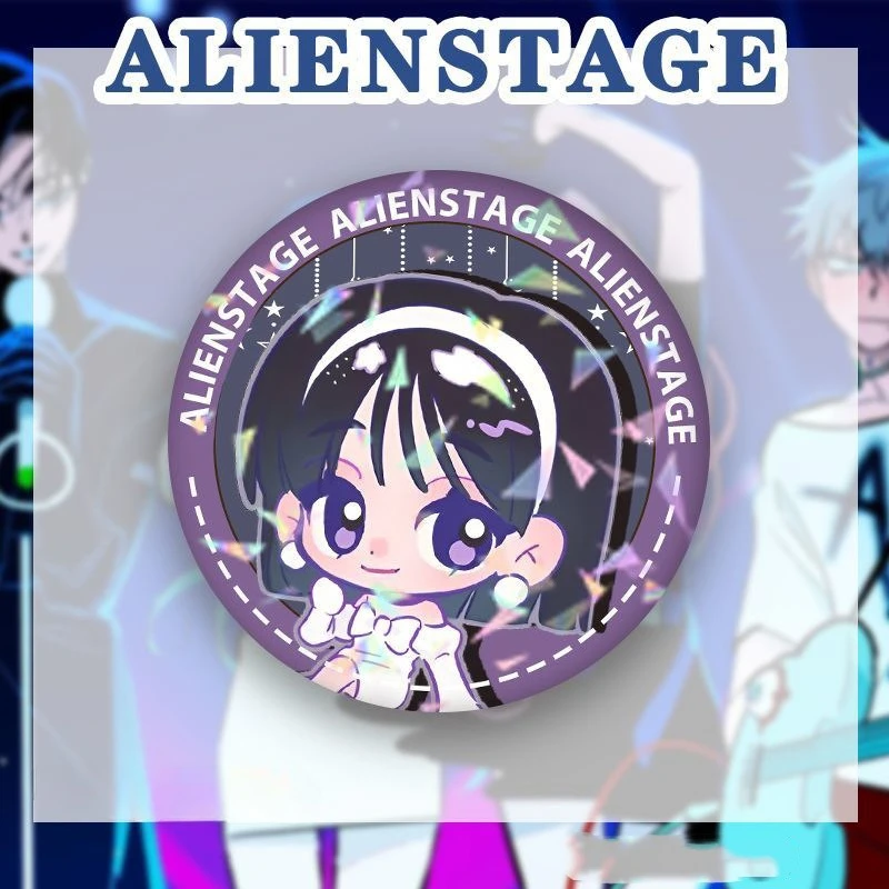 58MM Cartoon Style Badge Alien Stage Brooch Backpack Clothes Handmade Round Role Play Accessories Halloween Christmas Gift - Image 5