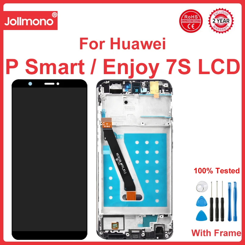 Imagem -02 - Testado Lcd Touch Screen com Frame 5.65 Display para Huawei p Inteligente Montagem Digitador Huawei Desfrutar de 7s Apto para lg La1 Lx1 L21