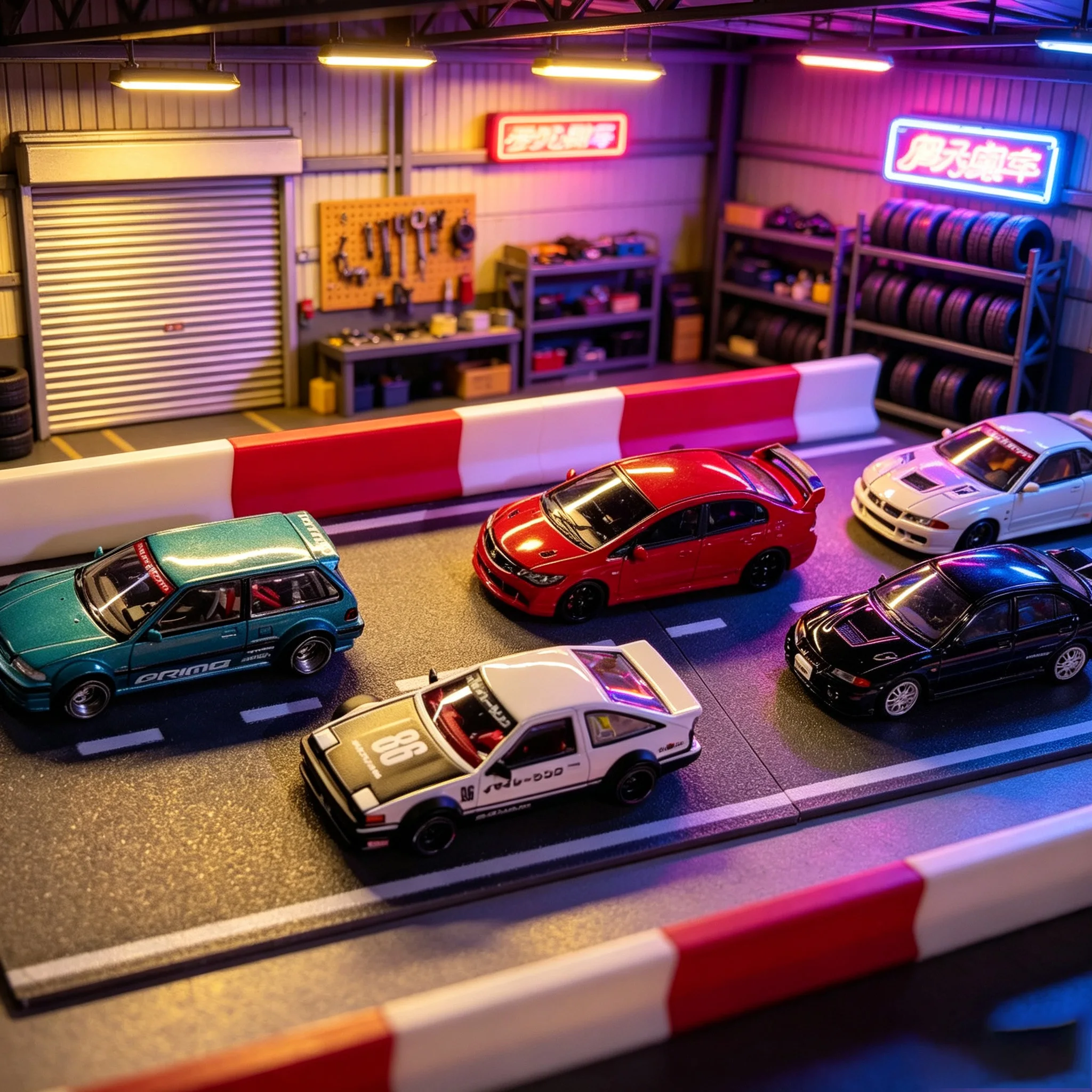 Infinite Splicing 1:64 Car Model Track Display Platform Slope Track Storage Base Car Model Scene Street Home Decor Small Ornamen