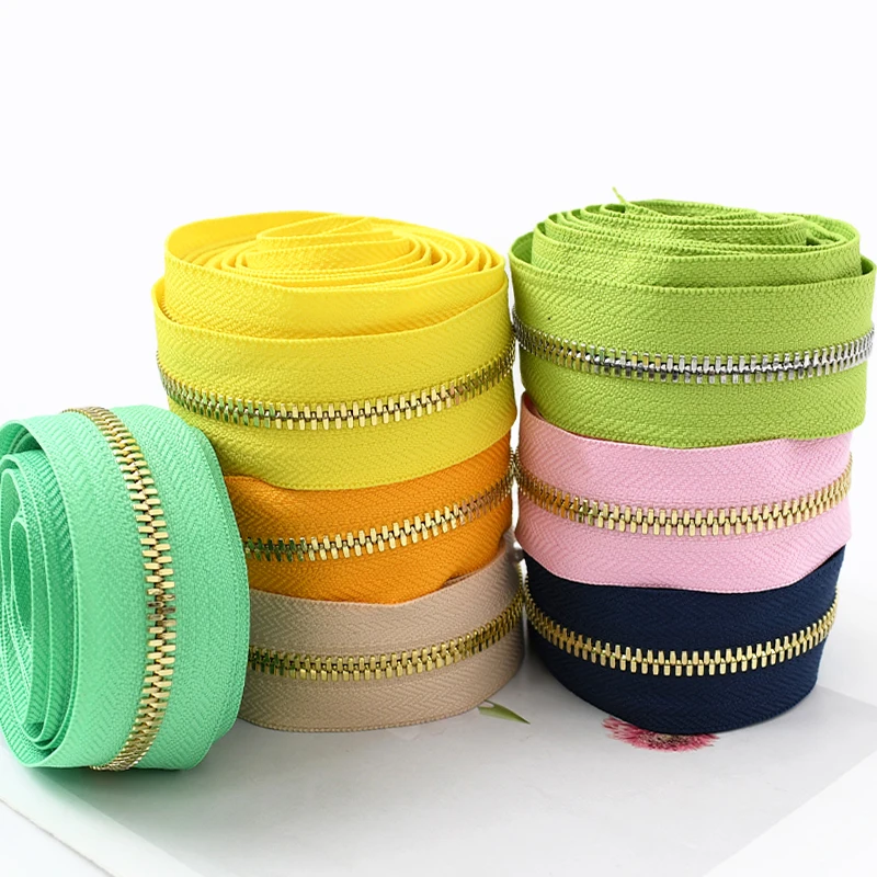 

1/2Yards Meetee 5# Metal Zipper Bags Jacket Zips Coat Pocket Sewing Zip Closure Repair Zippers DIY Garment Sew Accessories
