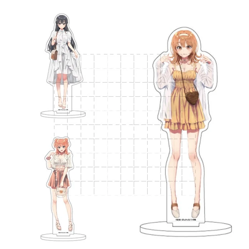 Game Yukino Yukinoshita Yui Yuigahama Iroha Isshiki Acrylic Stand Doll Anime Figure Model Cosplay Toy for Gift