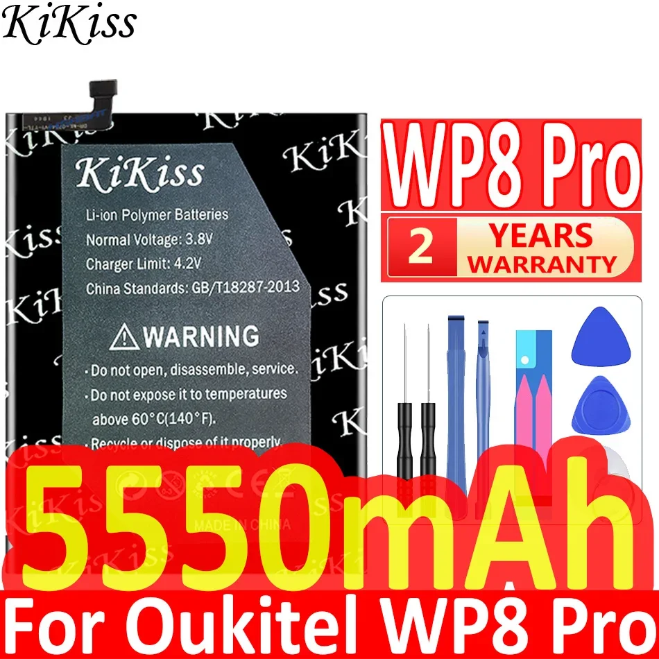 Batería KiKiss para OUKITEL WP9/WP8 Pro/WP8Pro/WP7/WP6/WP5000/WP5/WP2/WP12/WP10/WP1/S73/S75 batería + pista NO