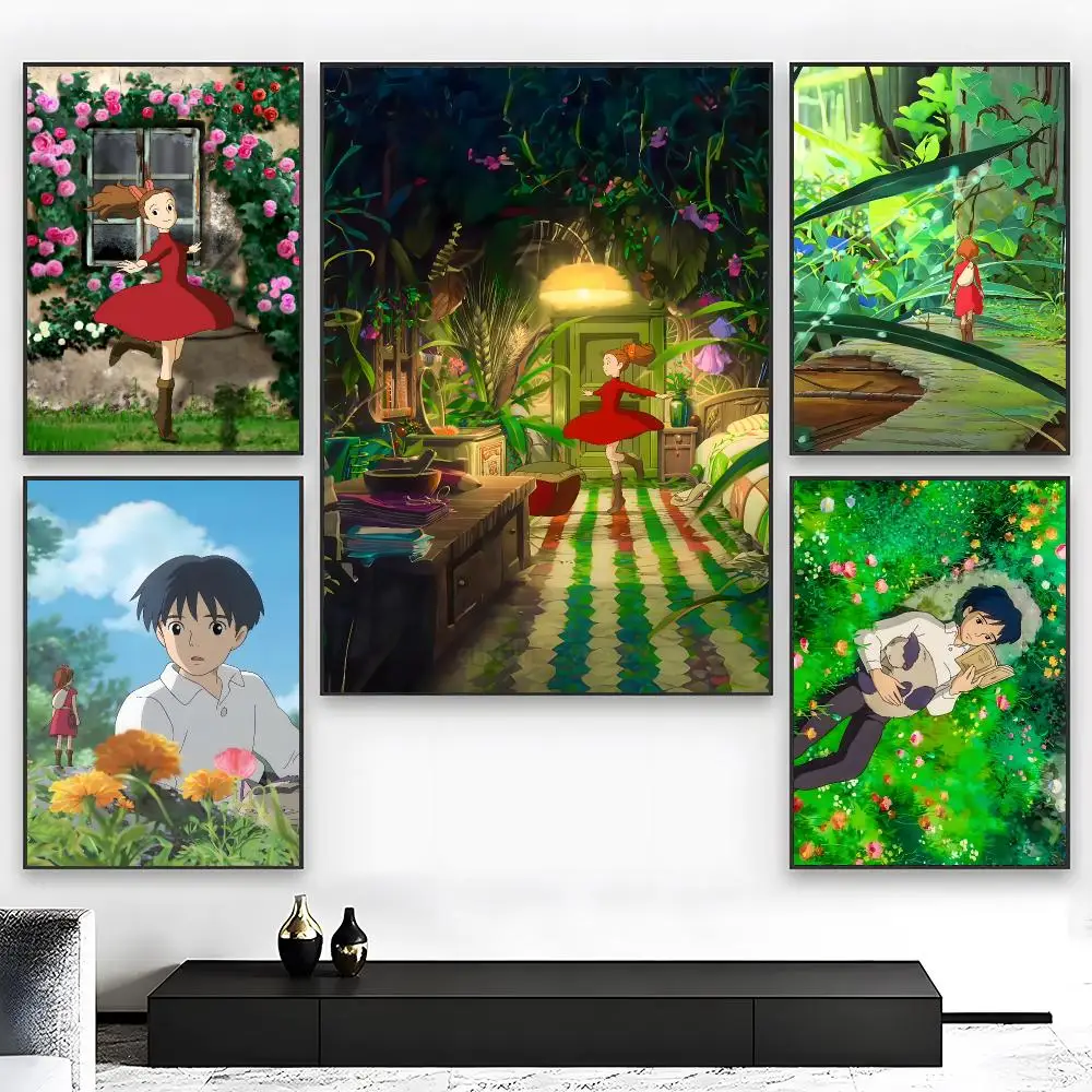 Garden Fantasy Cartoon A-Arrietty Poster Wall art print art suitable for living room bedroom bar parlor home decor gift