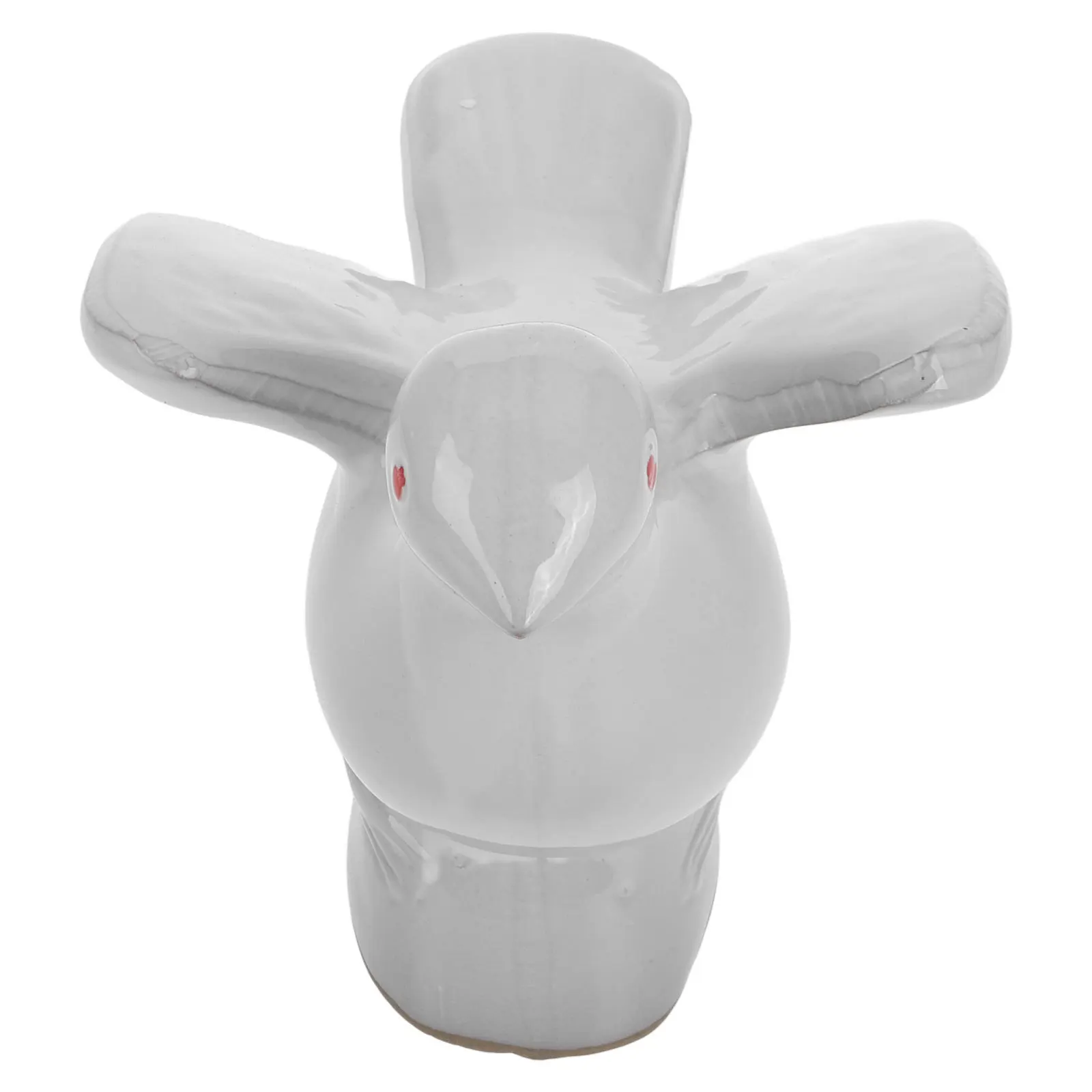 

Ceramic Pigeon Roof Decoration White Glazed Bird Sculpture for Home Garden Patio Balcony Peaceful Outdoor Decor Accent