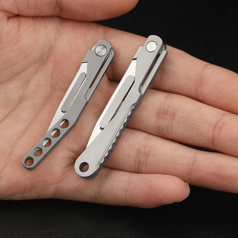 Titanium Alloy EDC Folding Scalpel Medical Folding Knife EDC Outdoor Unpacking Pocket Knife with 10pcs Replaceable Blades