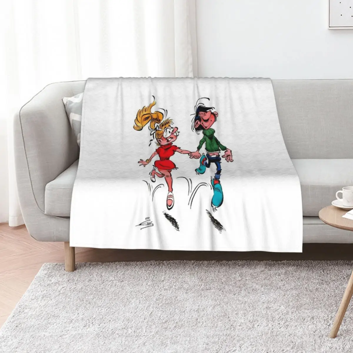 

Gaston lagaffe Throw Blanket Beach Loose Summer Blankets For Sofas Blankets