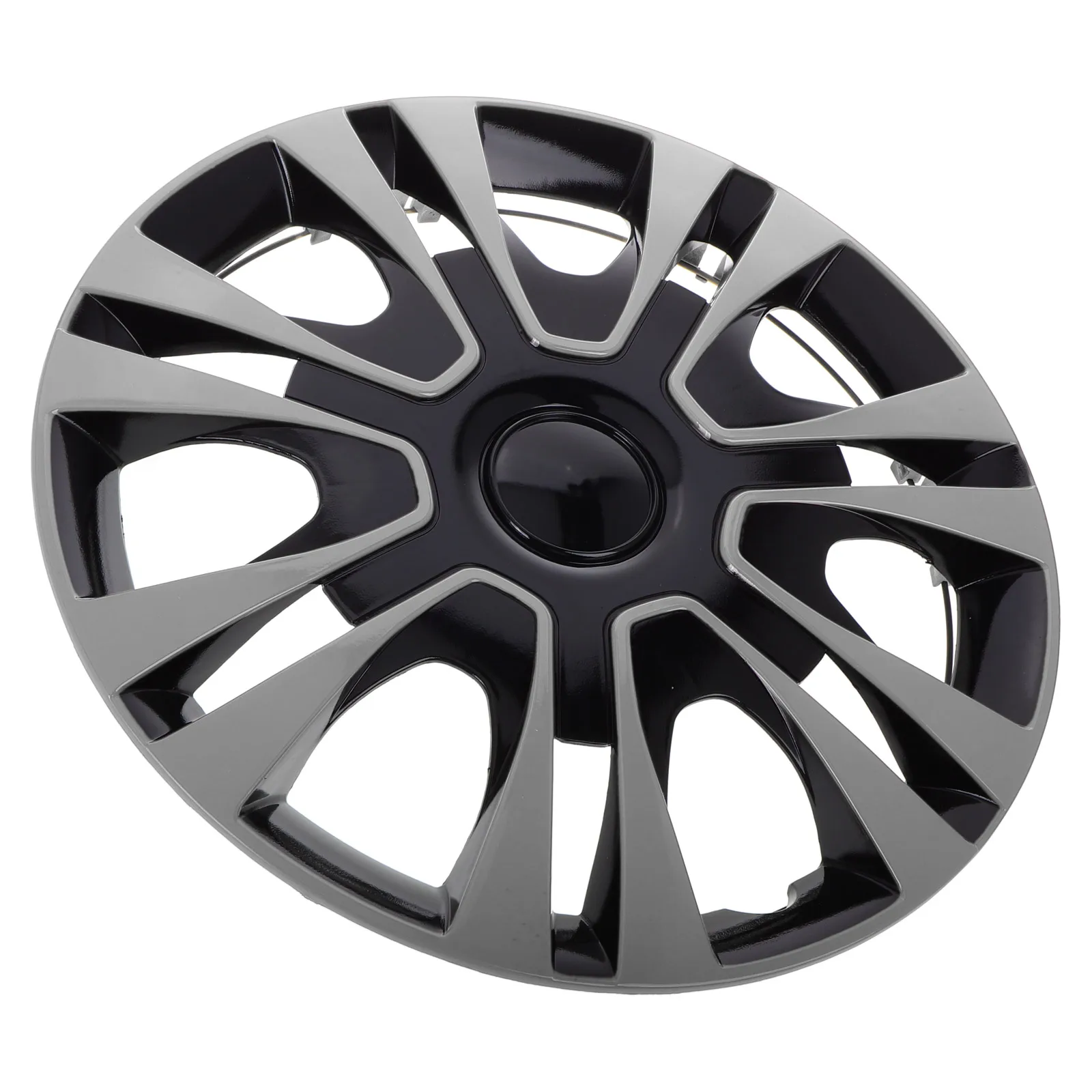 

13 Inch Tire Hat Decoration Cover Car Wheel Hub Center Cap Black Hubcaps Universal Rim Replacement Waterproof PP Material