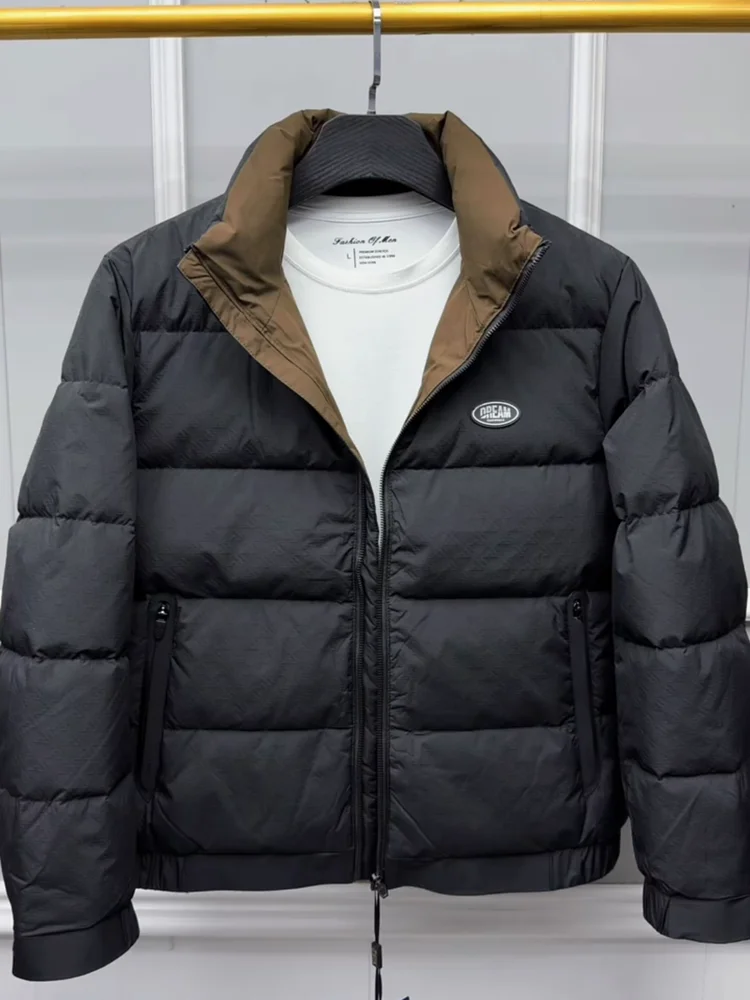 

High Quali Men's Cotton Jaet Stand Collar Comfortable Haome Autumn Winter New Sle Cool Trendy Outerwear Stand Fit