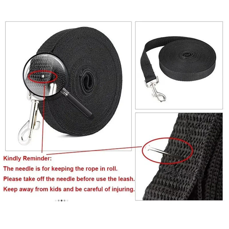 Long Nylon Training Leash For Dogs Durable Traction Lead For Pets_voghion.com