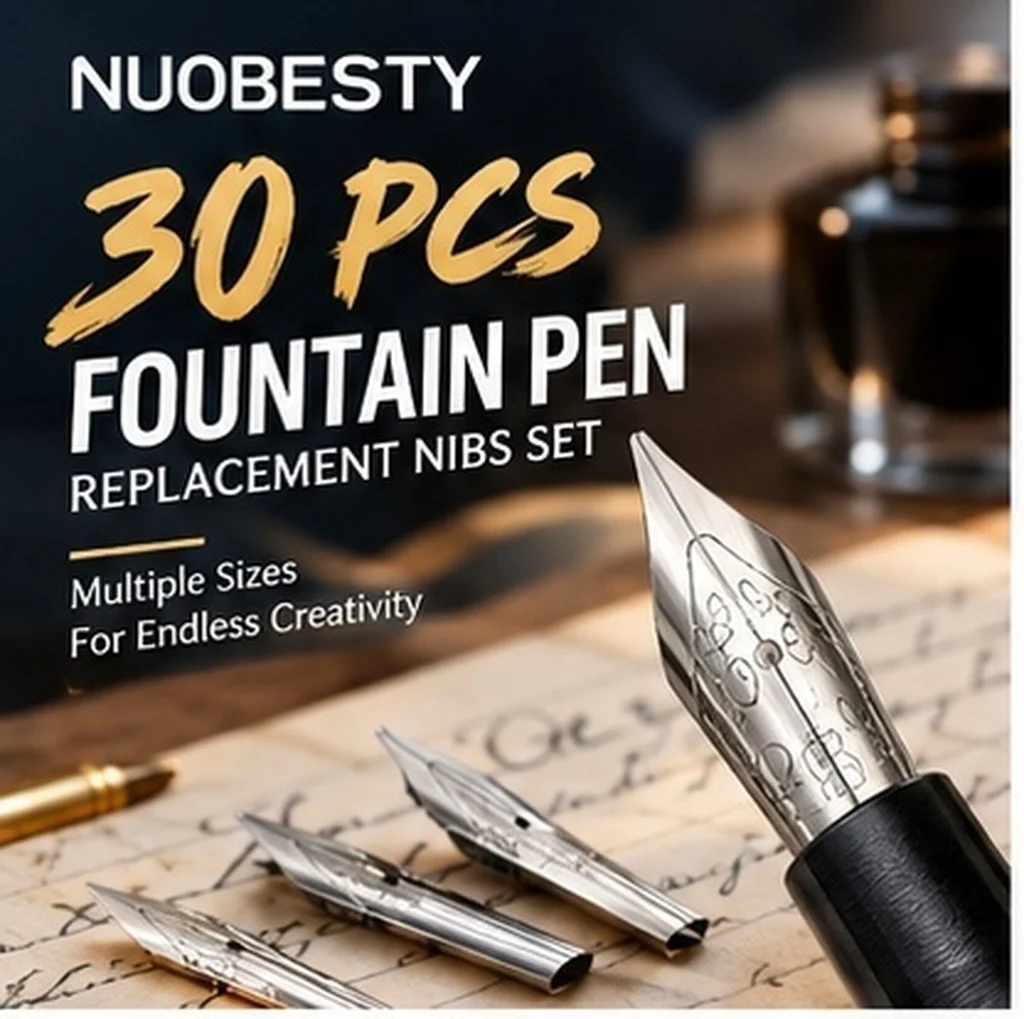 30 Pcs Pen Nibs Fountain Pen Replacement Calligraphy Nibs Pen Caligraphy Fountain Dip Pens And Beginners For Writing Classroom